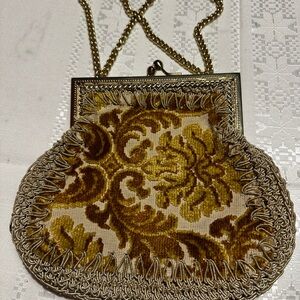 Elegant Vintage Tapestry Purse Mister Simon Ernest 50s or 60s